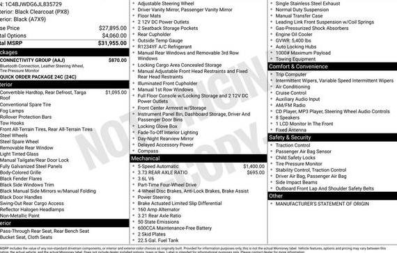 JEEP WRANGLER JK 2018 1C4BJWDG6JL835729 image